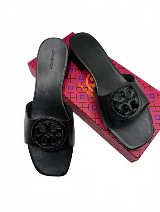 Tory Burch Shoes - Tory Burch Bombe Miller Slide Calf Leather in Perfect Black — Size 10